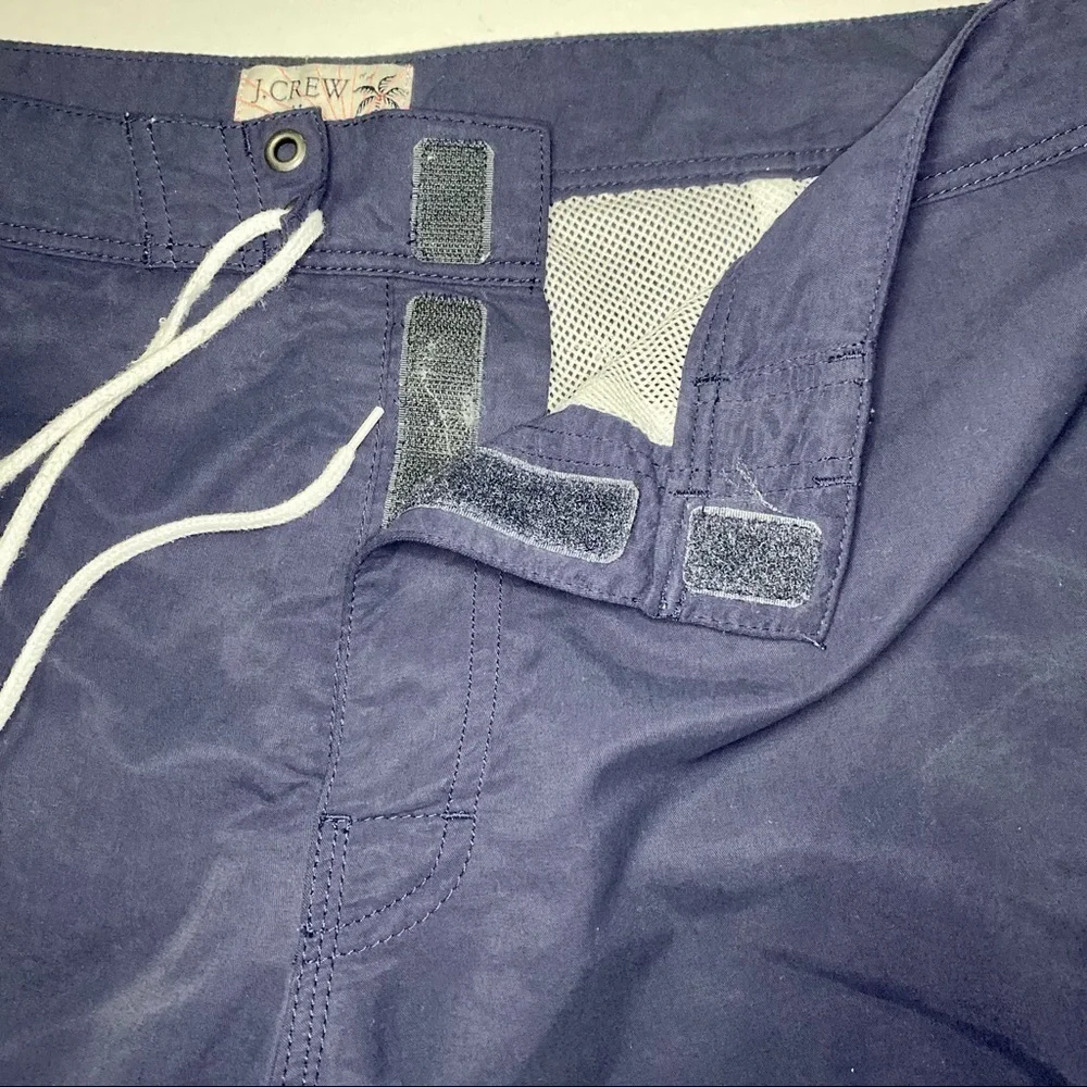 J. Crew Swimwear Navy Blue Board Shorts Trunk Size 35 Beach Surf